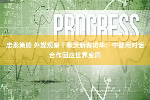 忠泰策略 外媒观察丨默茨新春访华：中德用对话合作回应世界变局