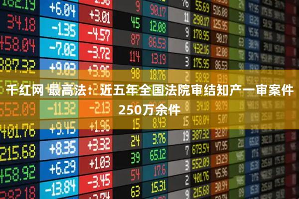 千红网 最高法：近五年全国法院审结知产一审案件250万余件